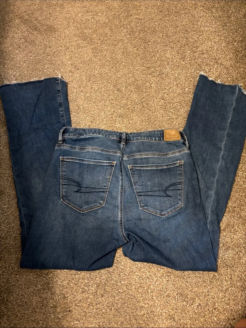 American Eagle Outfitters Dark Blue hi Rise Skinny Kick Jeans